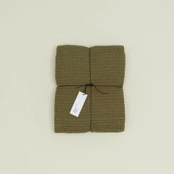 Simple Waffle Shower Curtain - Olive