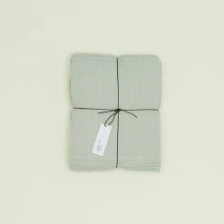 Simple Waffle Shower Curtain - Sage