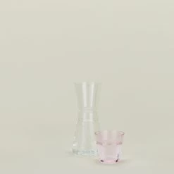 High Rise Carafe + Glass - Clear/Blush