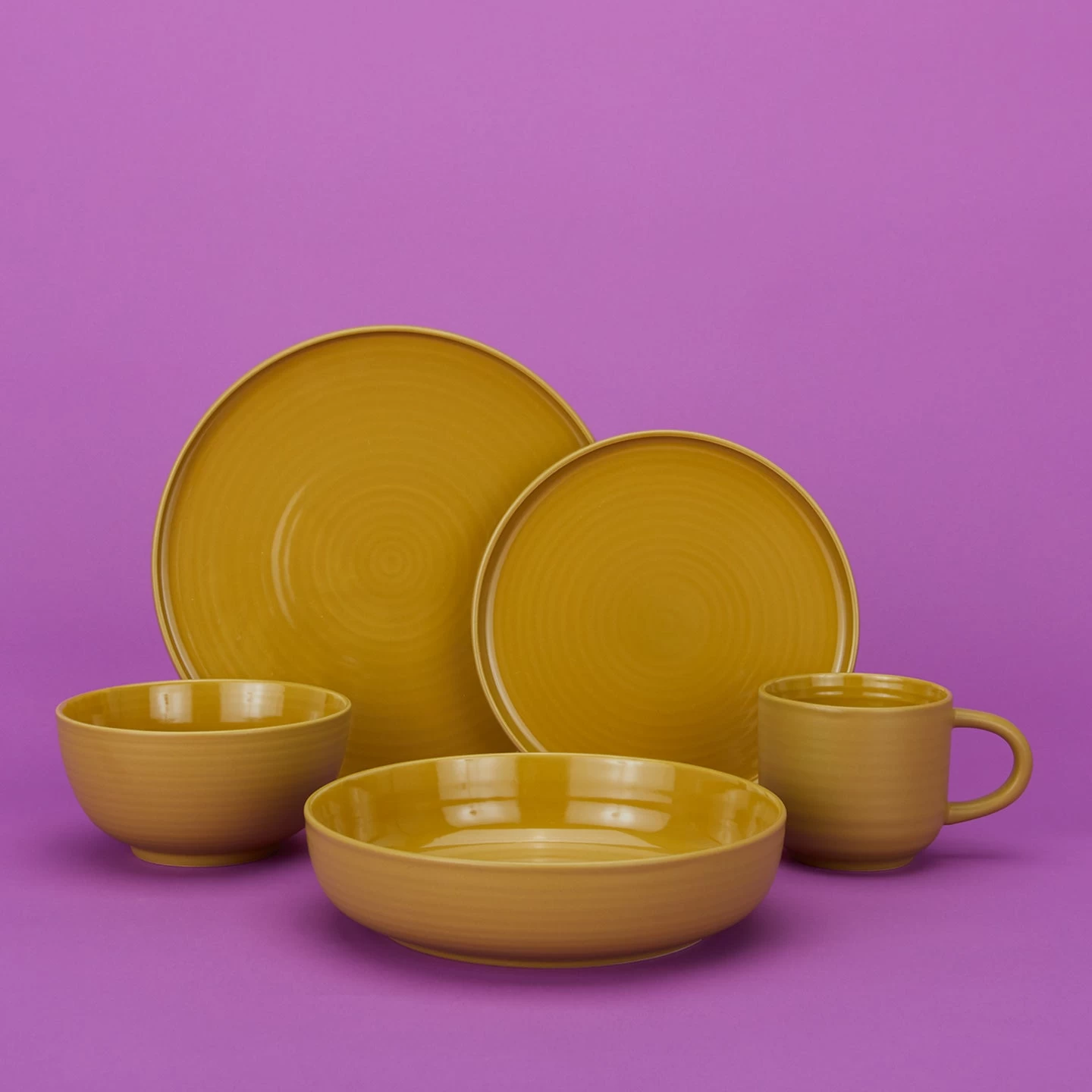 Essential Large Bowl, Set Of 4 - Mustard - Image 4