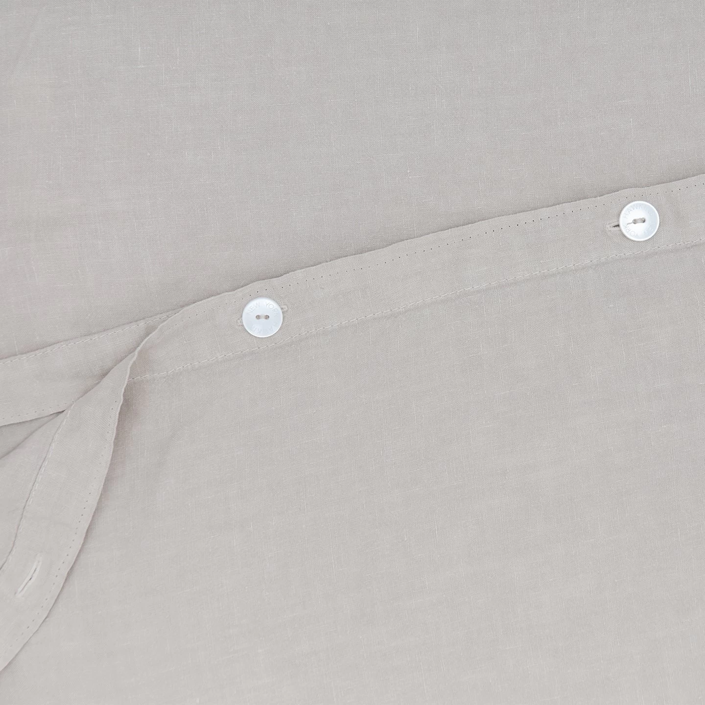 Simple Linen Duvet - Light Grey - Image 2