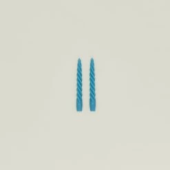 Twisted Taper Candle, Set Of 2 - Peacock