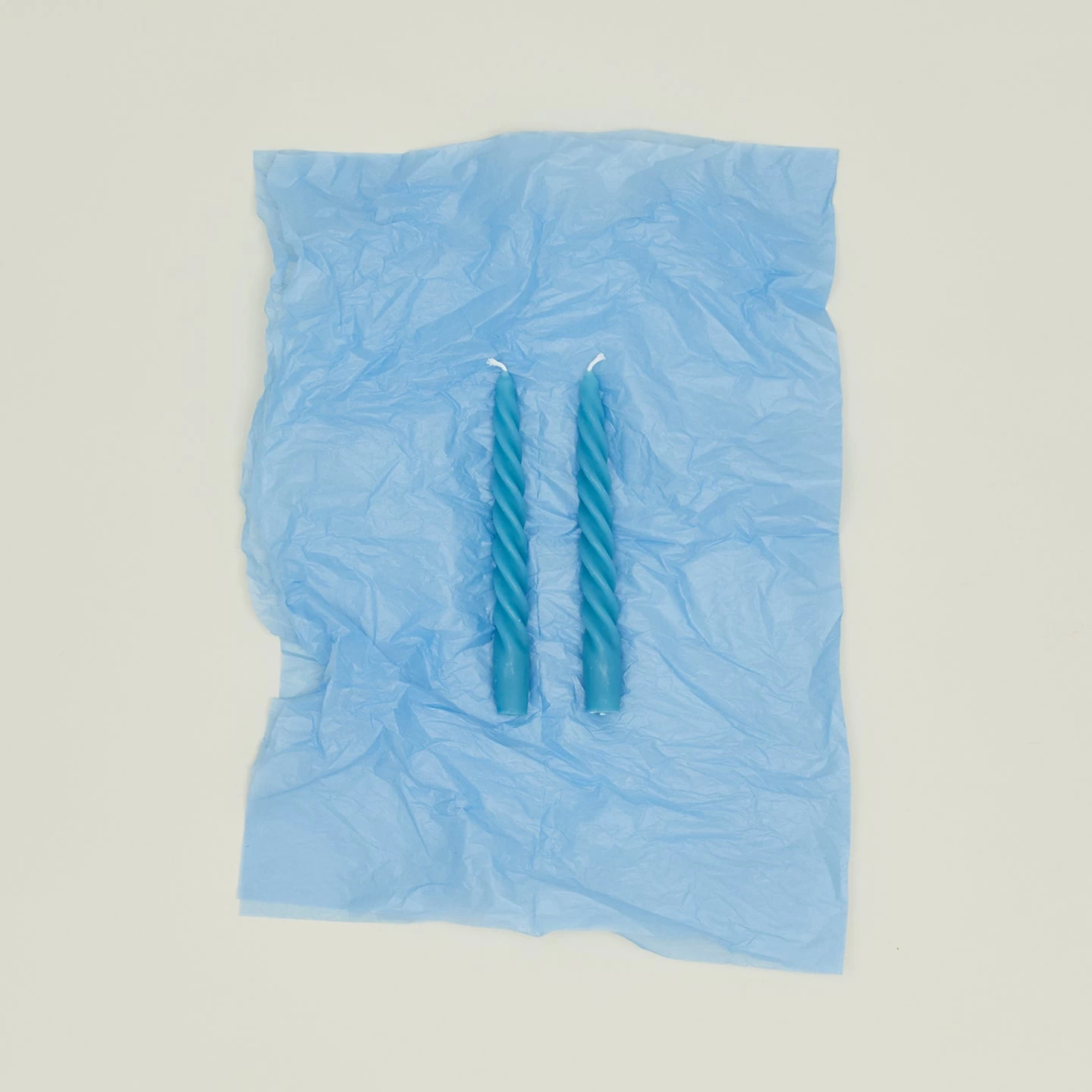 Twisted Taper Candle, Set Of 2 - Peacock - Image 2