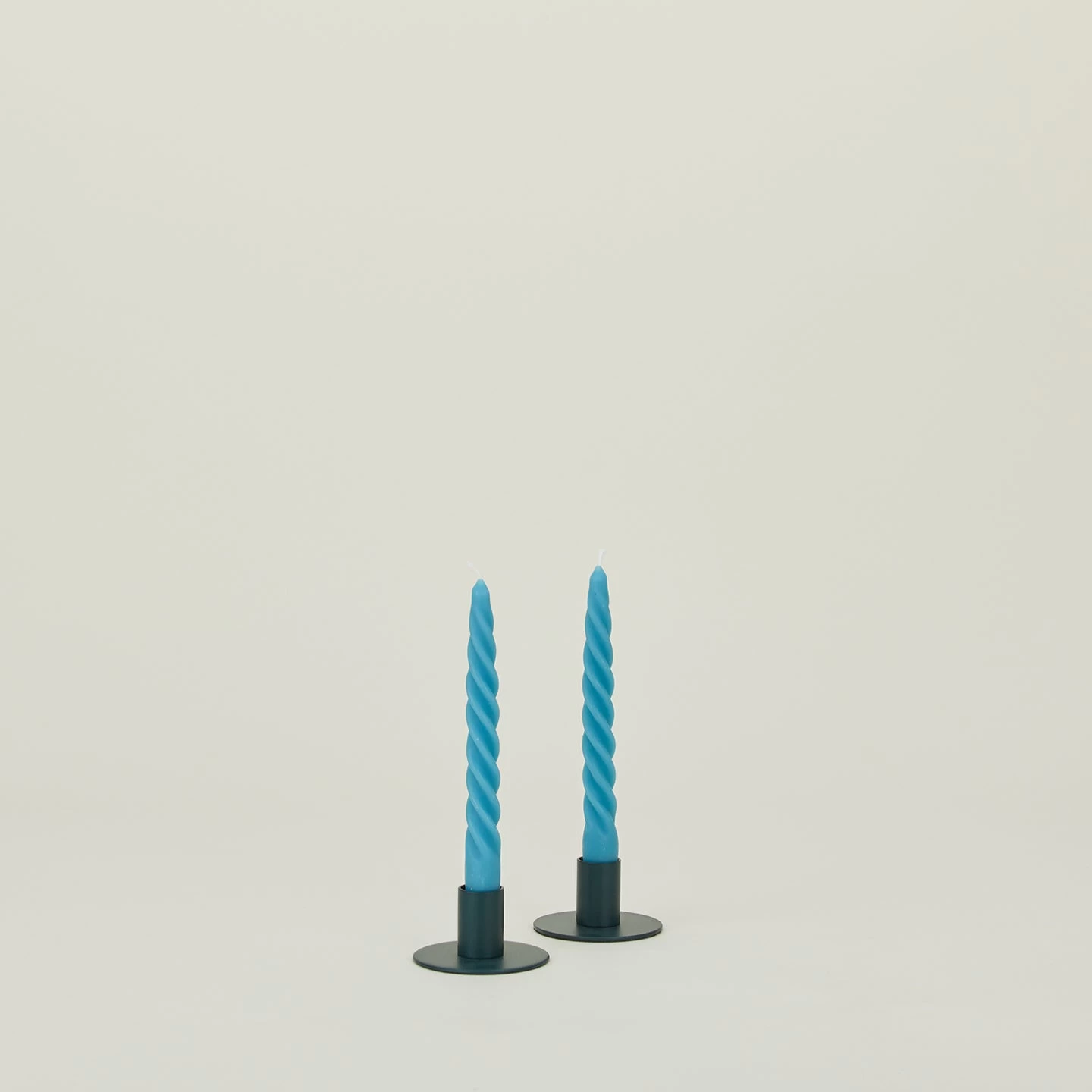 Twisted Taper Candle, Set Of 2 - Peacock - Image 3