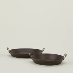 Spun Iron Two Handled Saute Pan