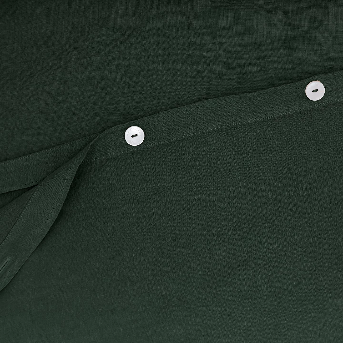 Simple Linen Duvet - Pine - Image 2