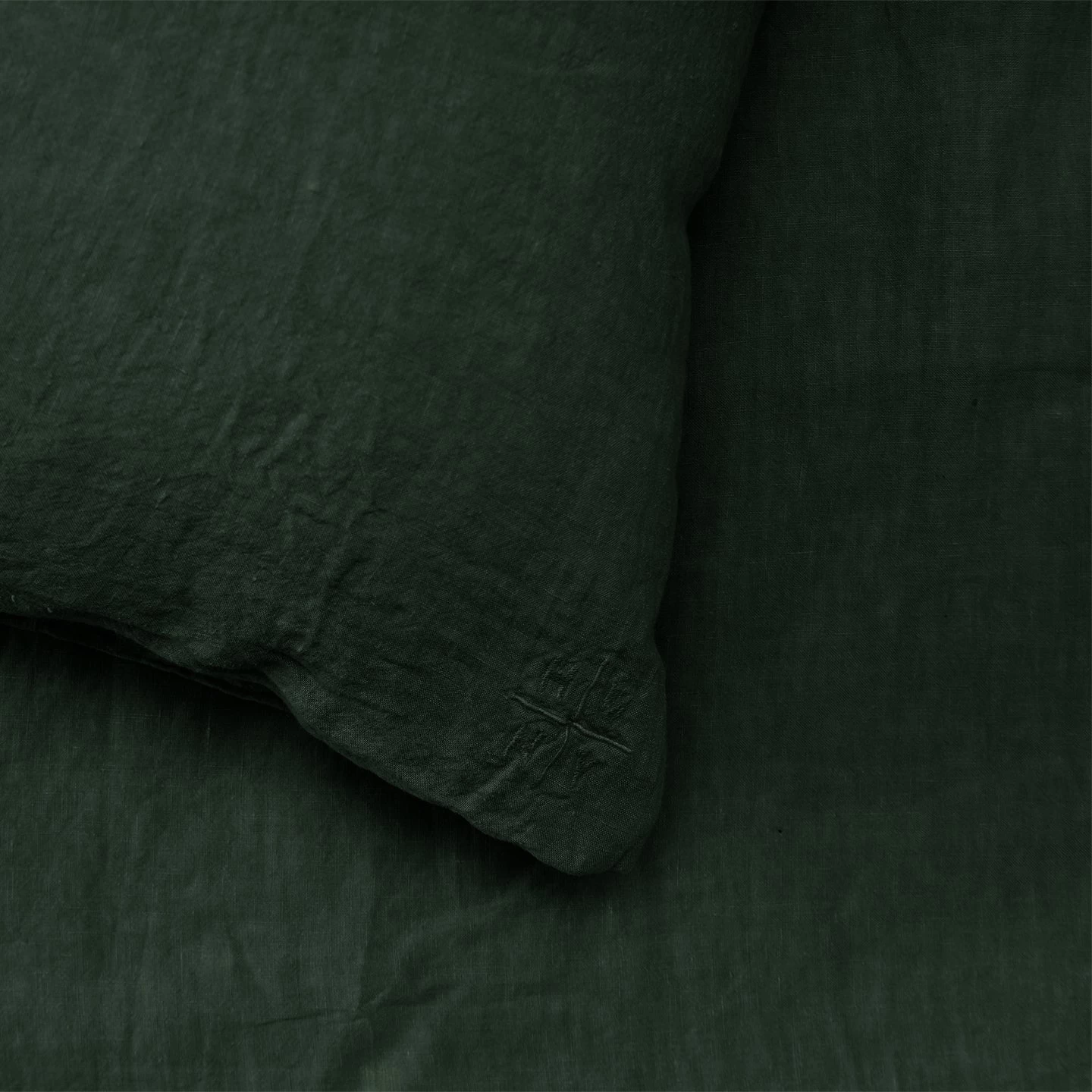 Simple Linen Euro Sham - Pine - Image 2