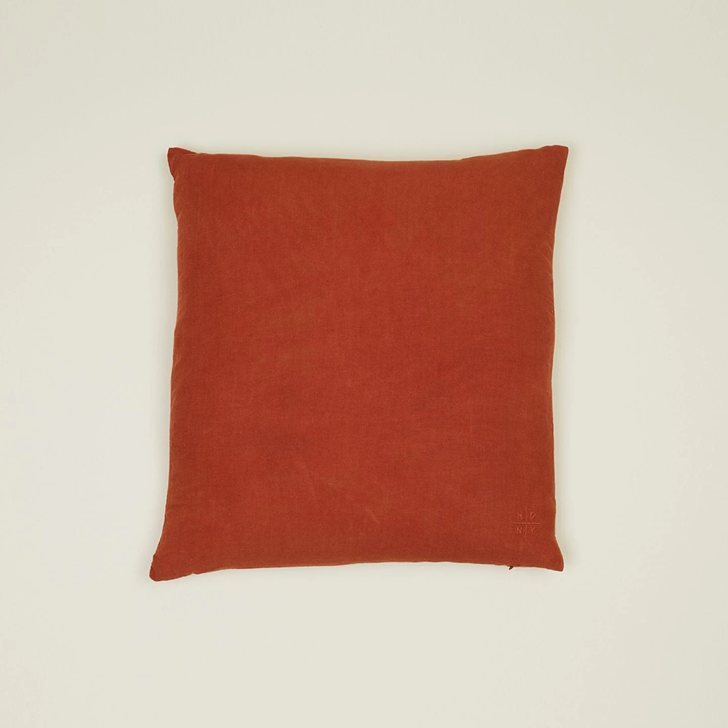 Simple Linen 22x22 Pillow - Rust