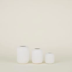 Stoneware Vase - Eggshell