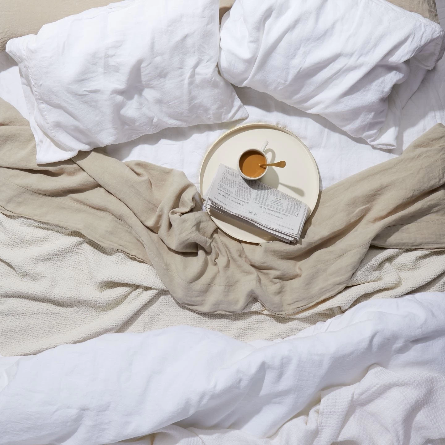 Simple Linen Fitted Sheet - Flax - Image 3