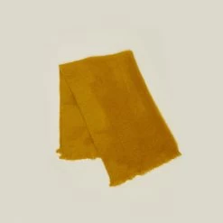 Solid Mohair Throw - Mustard