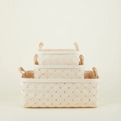 Birch + Leather Basket