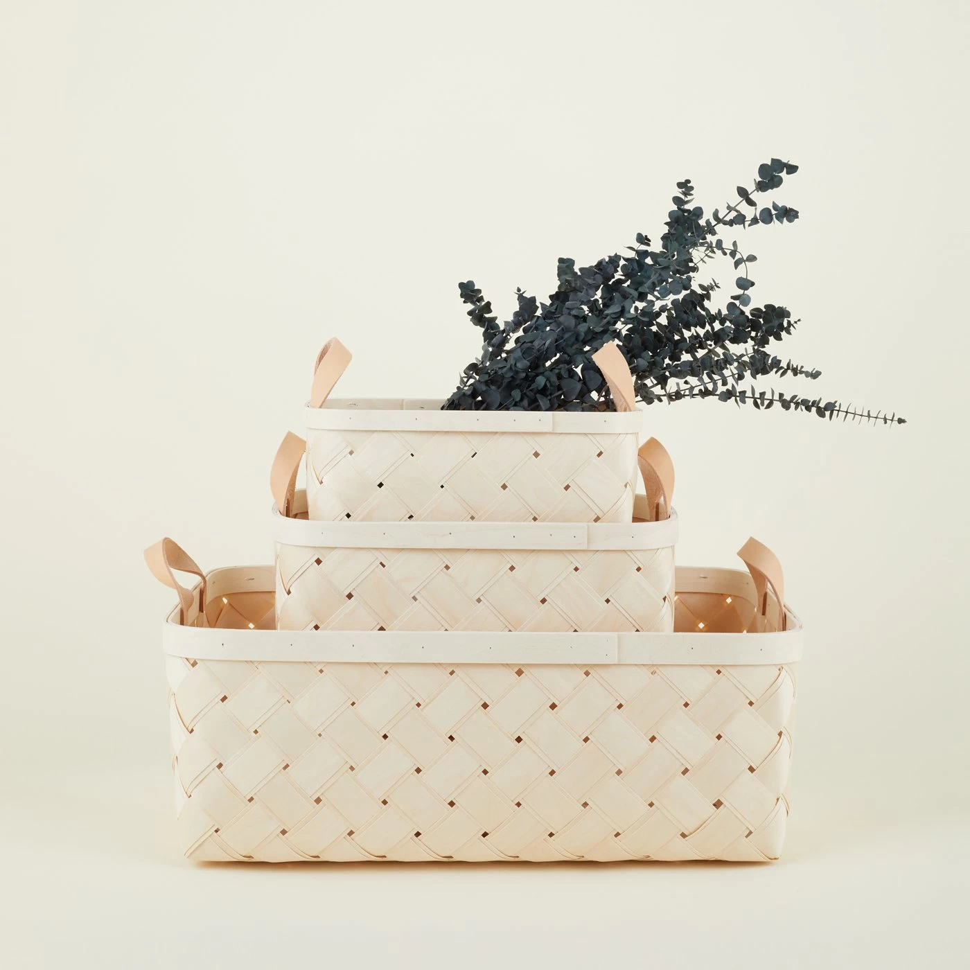 Birch + Leather Basket - Image 2