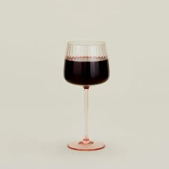 Ribbed Red Wine Glass