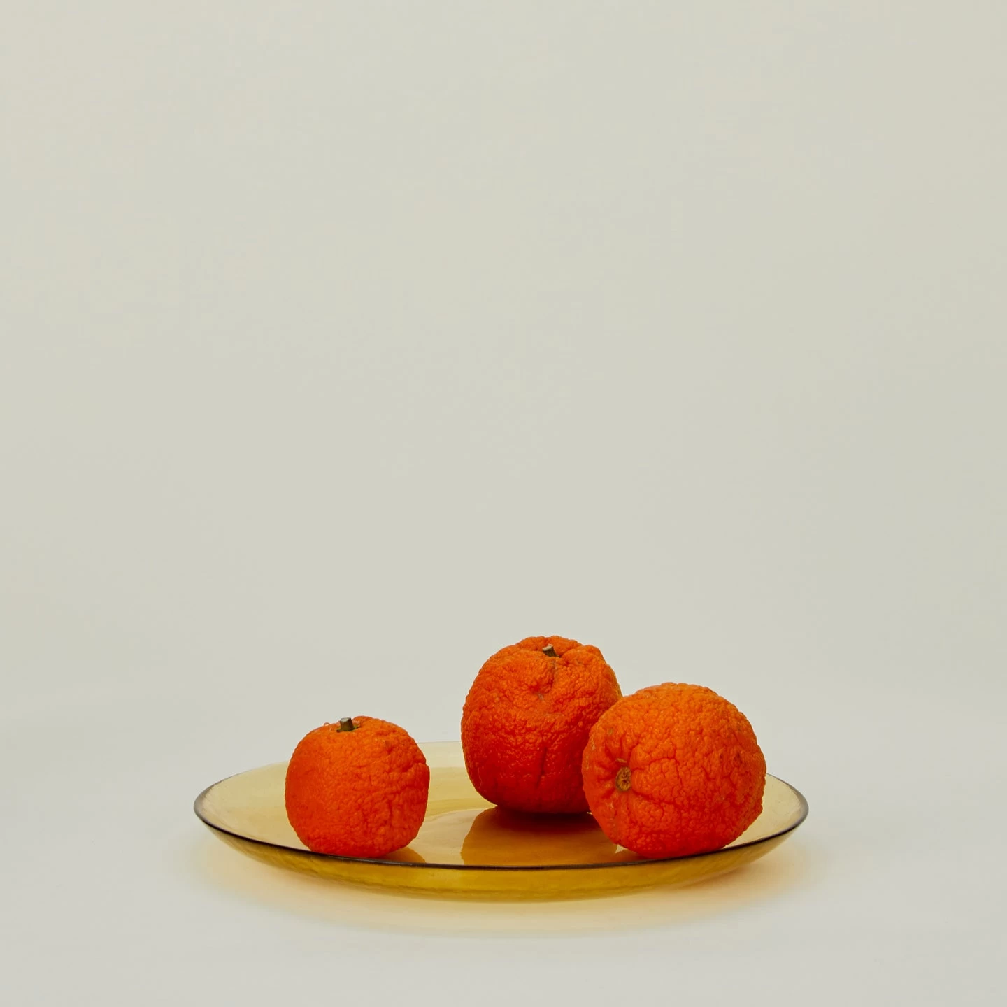 Glass Dinner Plate - Amber - Image 2
