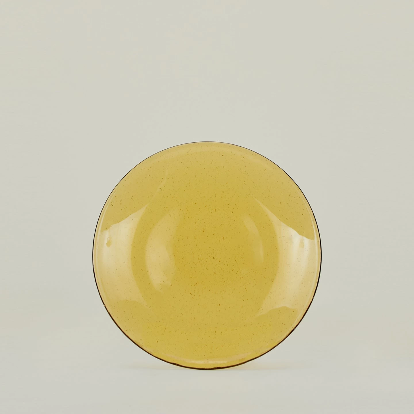 Glass Salad Plate - Amber - Image 2