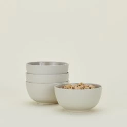 Essential Large Bowl, Set Of 4 - Light Grey