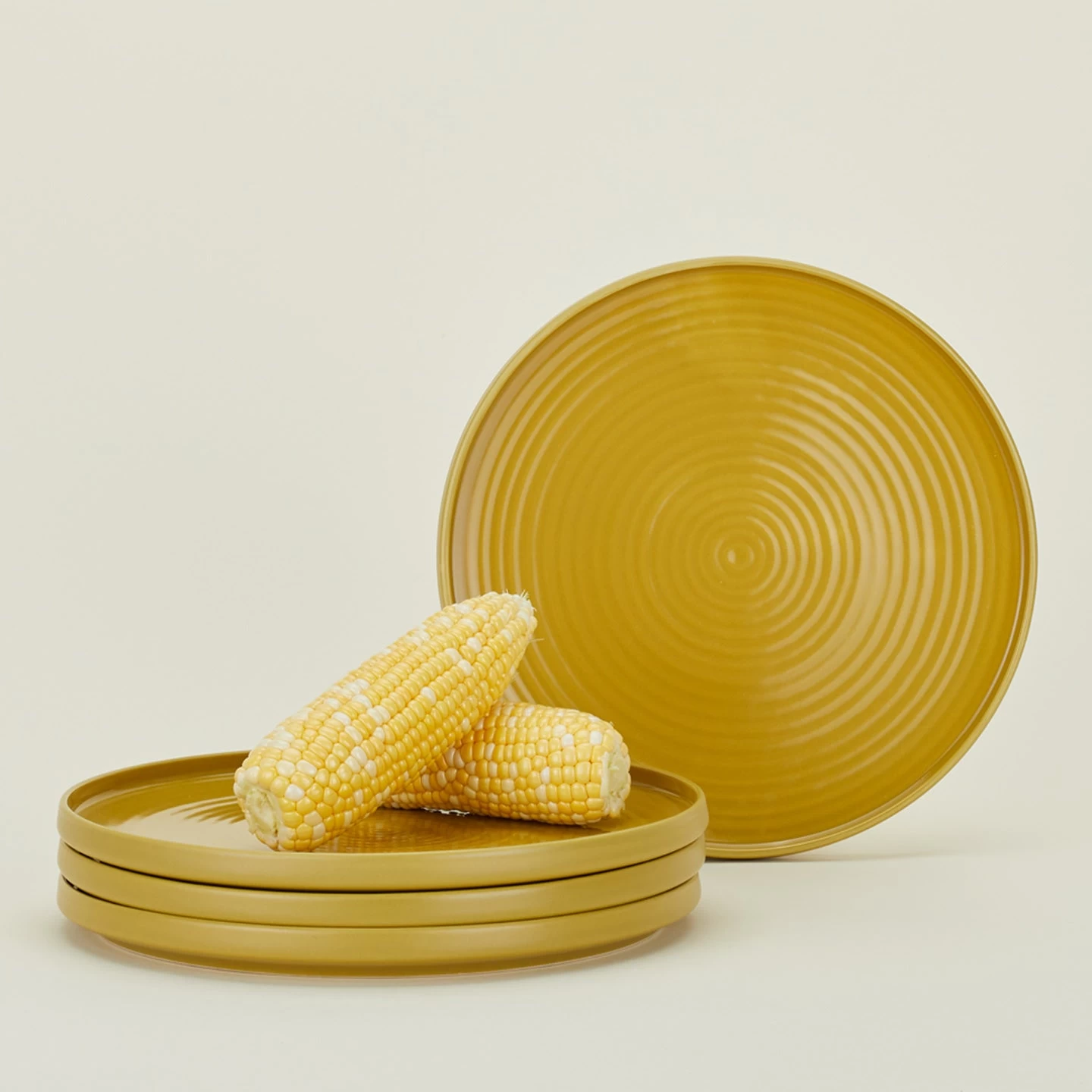 Essential Dinner Plate, Set Of 4 - Mustard
