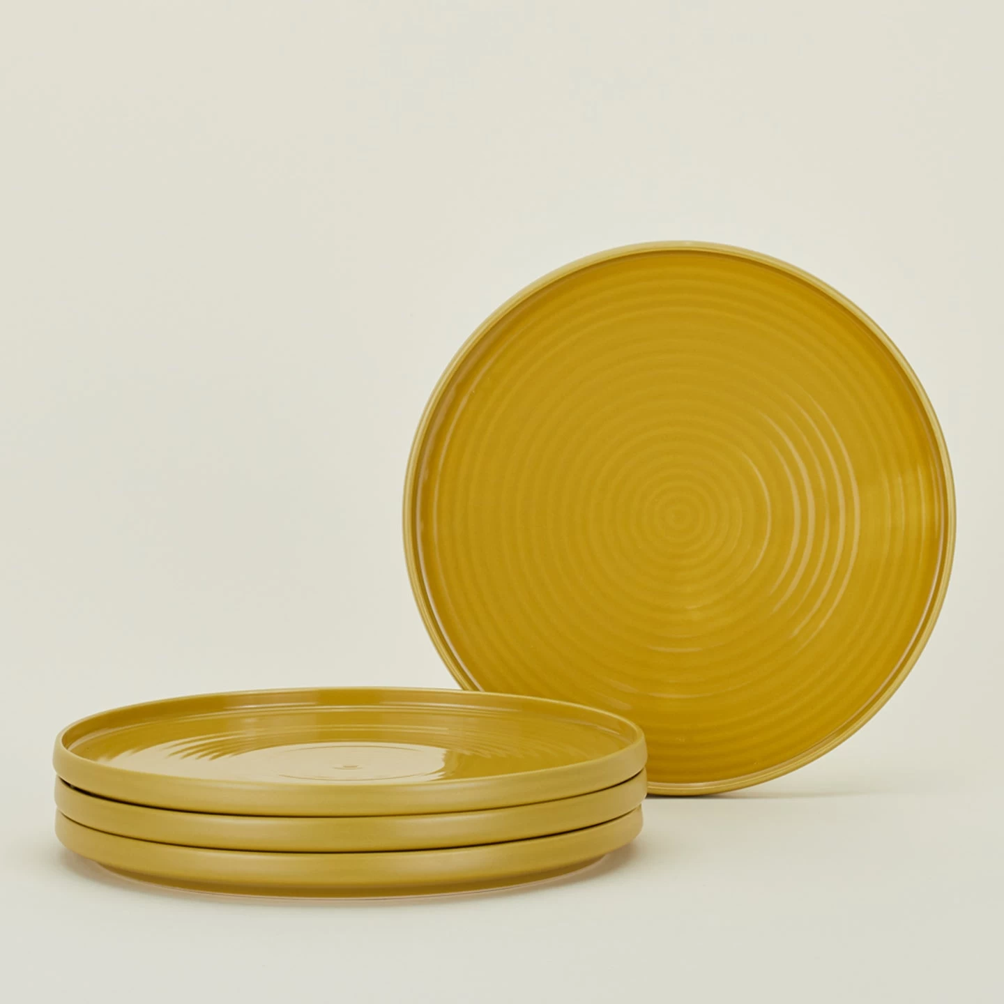Essential Dinner Plate, Set Of 4 - Mustard - Image 2