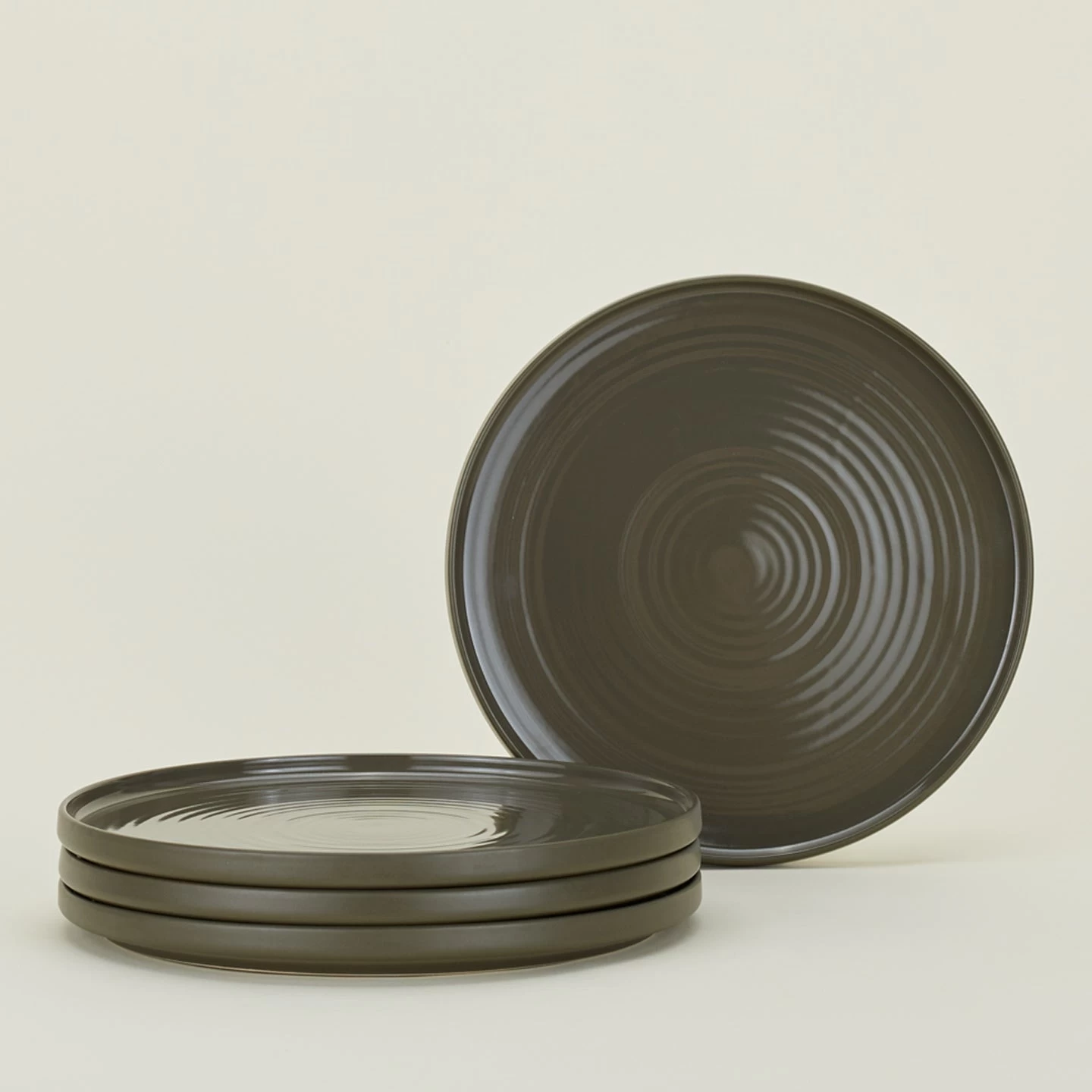 Essential Dinner Plate, Set Of 4 - Olive