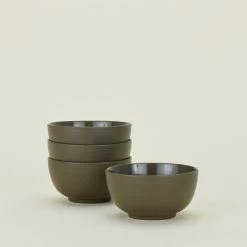 Essential Large Bowl, Set Of 4 - Olive