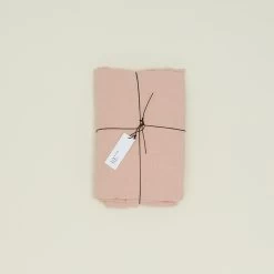 Simple Linen Fitted Sheet - Blush