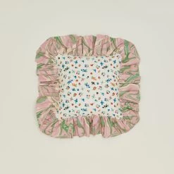Ruffled Floral Cushion - Peony