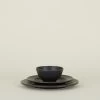 Stoneware Dinnerware, 3 Piece Set - Black