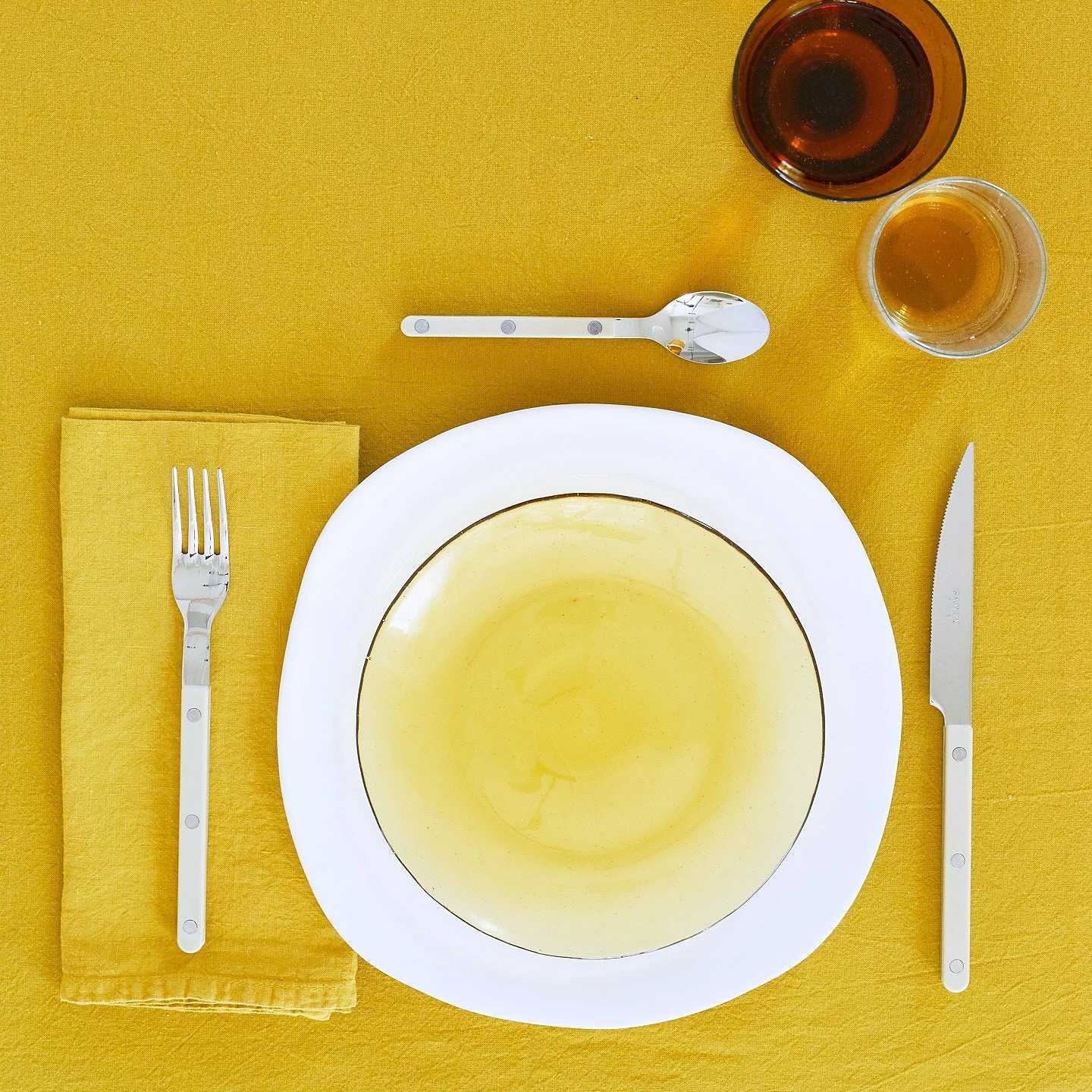 Simple Linen Napkin - Mustard - Image 3