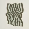 Simple Striped Terry Beach Towel - Sage/Olive