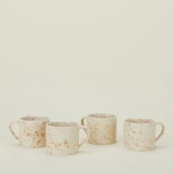 Splatterware Mug, Set Of 4 - Latte