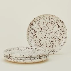 Splatterware Plate, Set Of 4 - Cacao