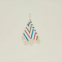 Block Printed Dish Cloth - Block Printed Multi Stripe