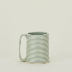 Tall Ribbed Mug - Seafoam