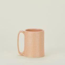 Tall Ribbed Mug - Blush