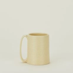 Tall Ribbed Mug - Butter